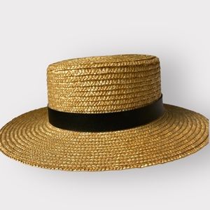 EUC Lack of Color Black Spencer Boater Hat | Small